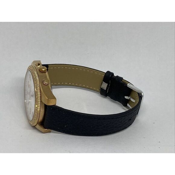 Fossil FTW5016 Women's Black Leather White Analog Dial Hybrid Smart Watch XX786 - Picture 9 of 12